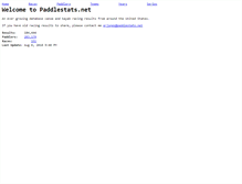 Tablet Screenshot of paddlestats.net